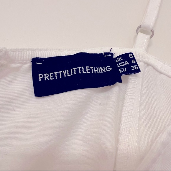 PrettyLittleThing White Structured Corset Top 🤍 Chic Bustier Style | Size 4 - Picture 9 of 11